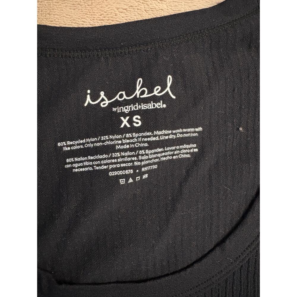 NWT Isabel Maternity by Ingrid+Isabel Black Seamless Short Sleeve Crew Tee XS - Picture 2 of 3